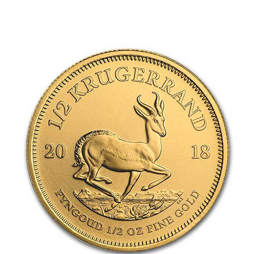 2018 1/2 oz South African Gold Krugerrand Coin (BU)