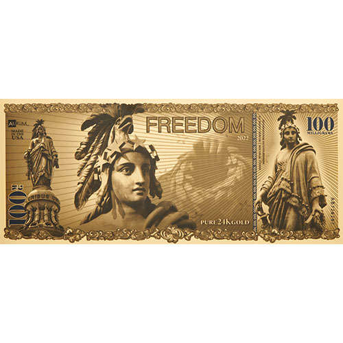 2022 1/10 Gram Aurum Freedom Gold Note (New)