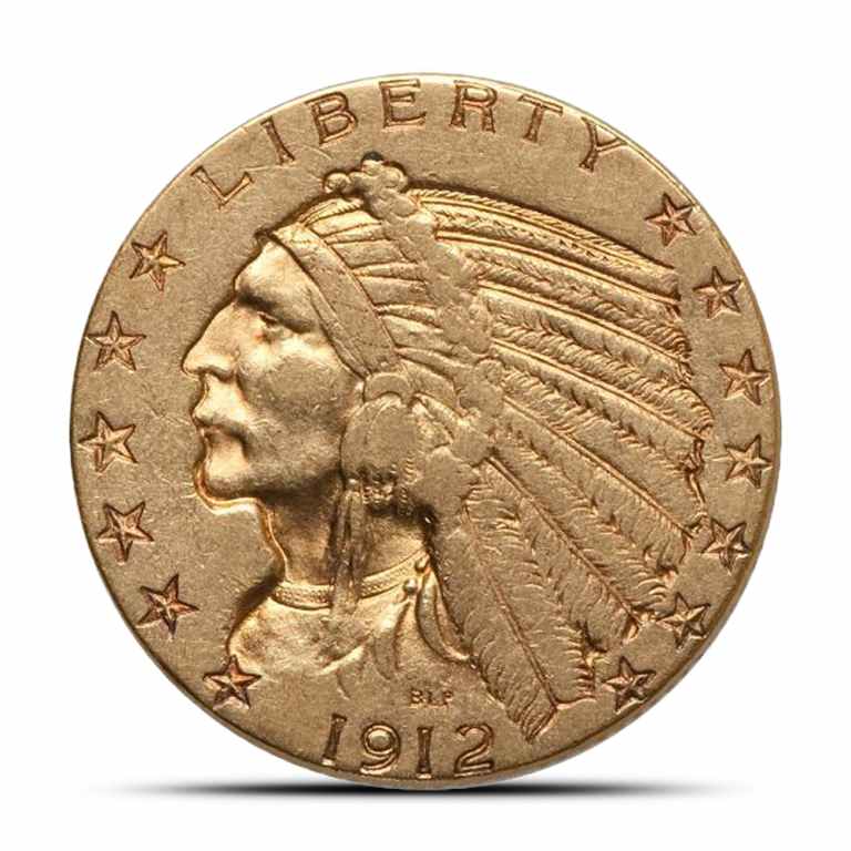 Pre-33 $5 Indian Gold Half Eagle Coin (XF)