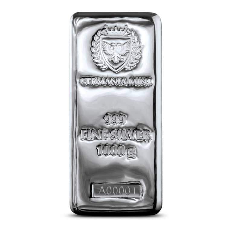 1 Kilo Germania Mint Cast Silver Bar (New)